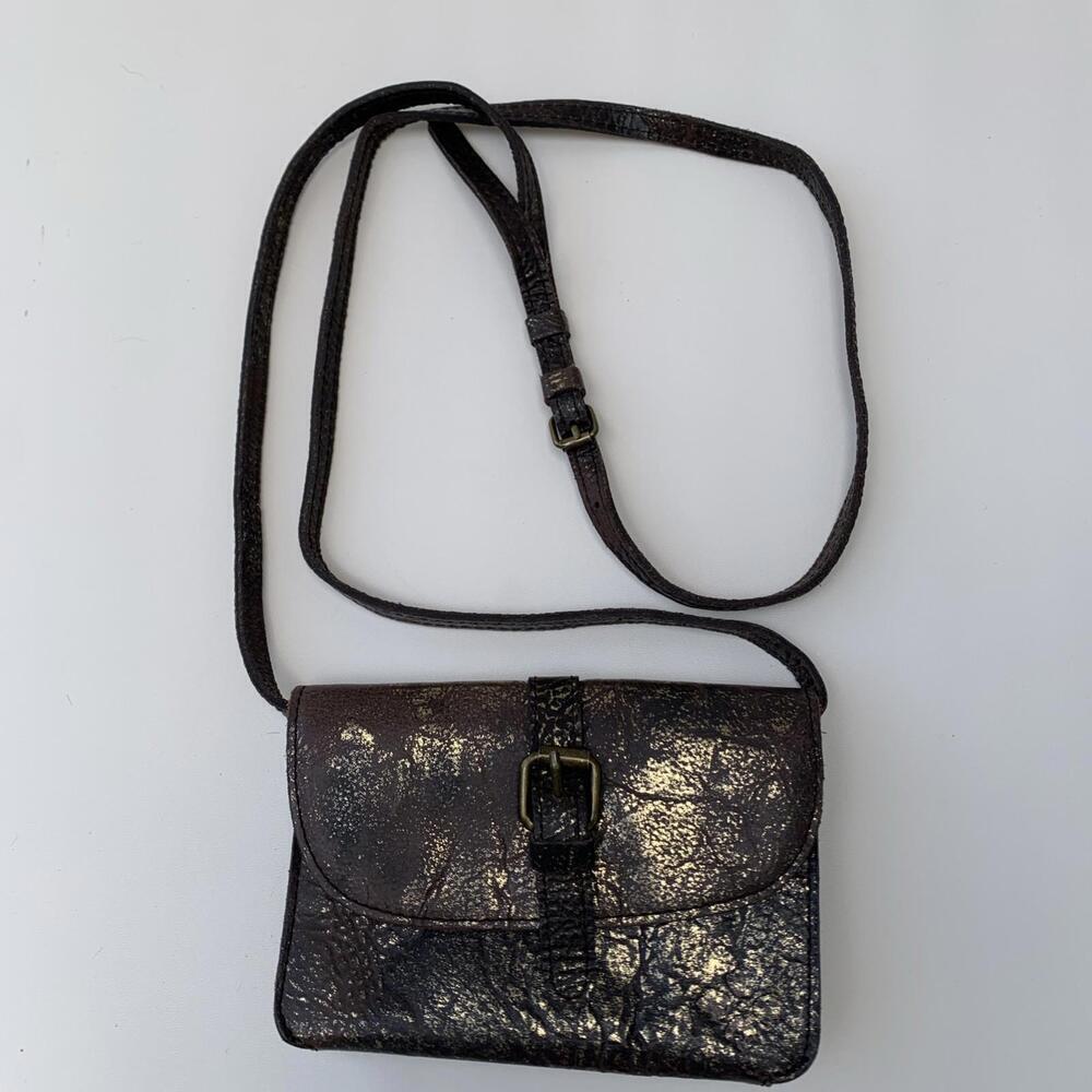 PATRICIA NASH bronze Flap Top Crossbody Bag Purse